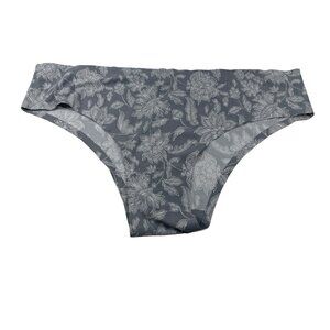 Nine West Women's Size Large Panty Brief Hi Cut Gray Floral New Without Tags